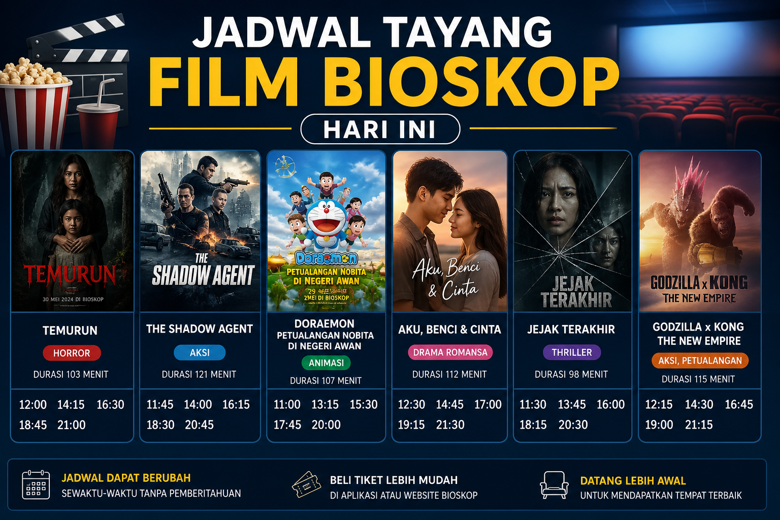 Jadwal Tayang Film Bioskop Hari Ini - bioskop
