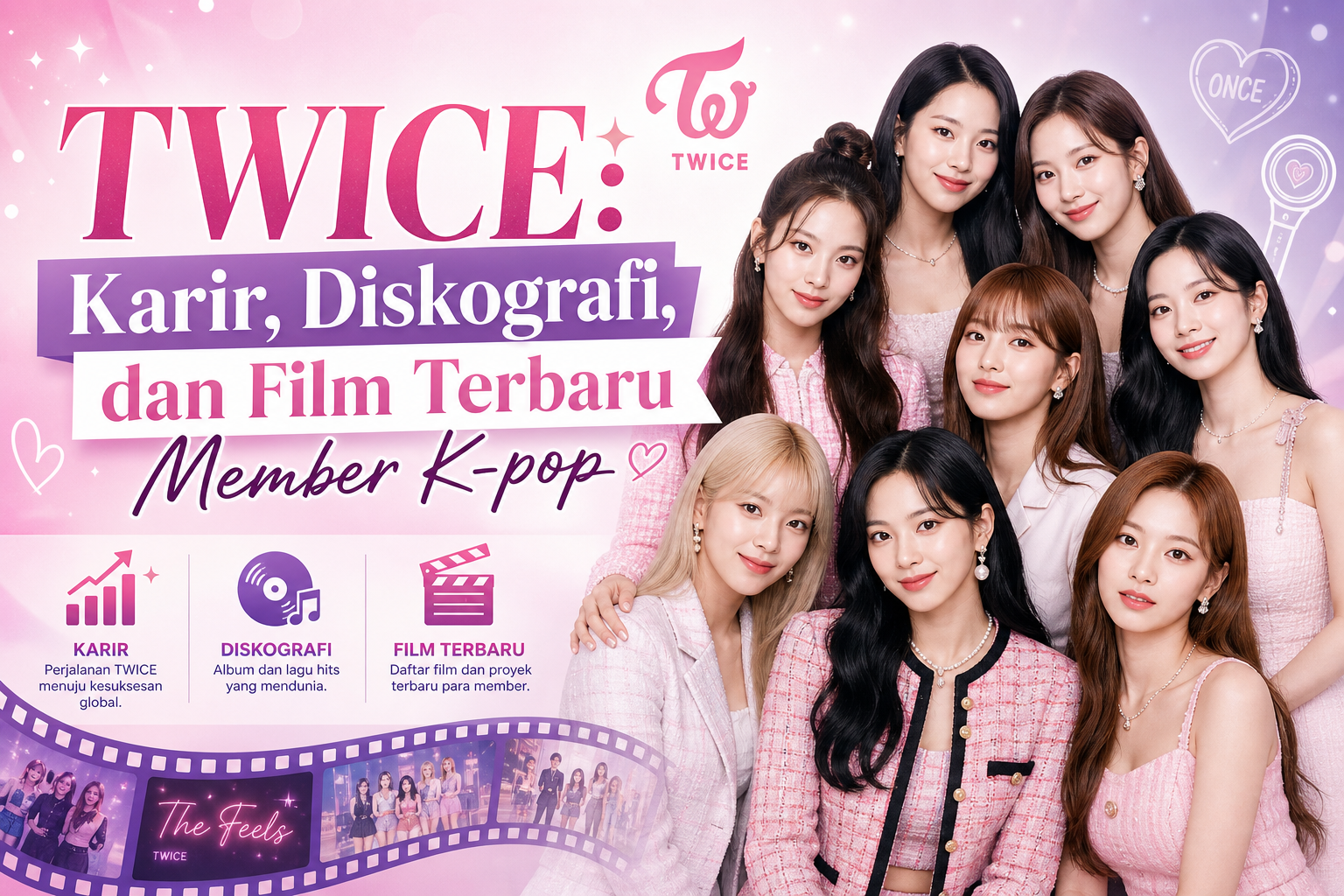 twice - TWICE: Karir, Diskografi, dan Film Terbaru Member K-pop