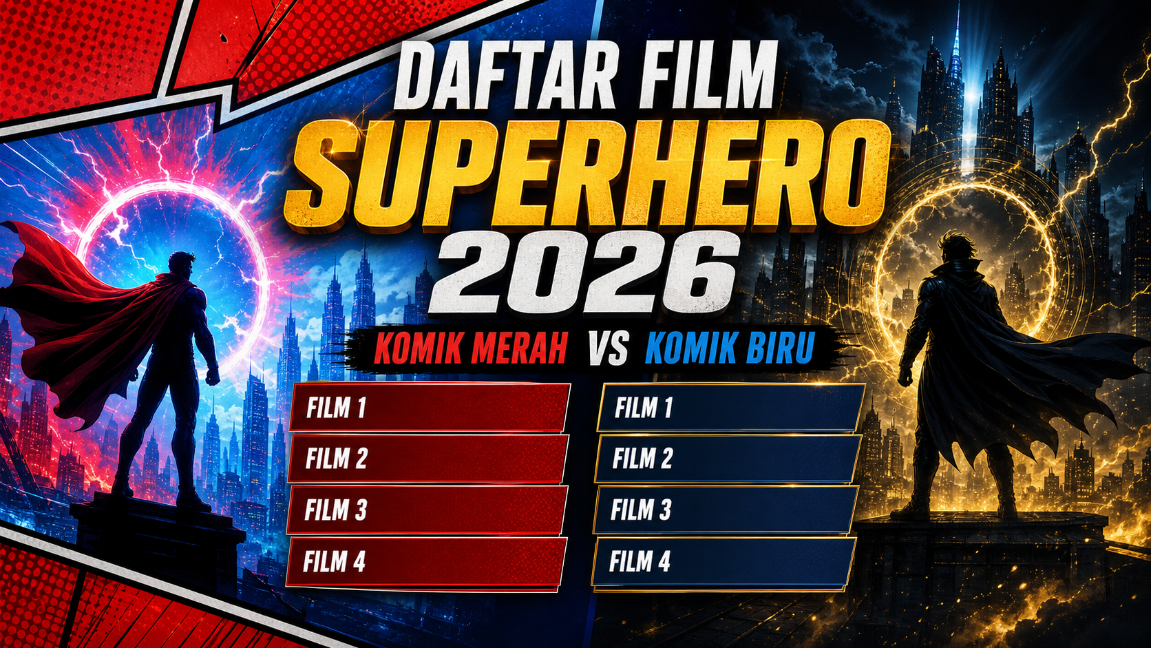 Daftar Film Superhero 2026 Marvel dan DC - superhero