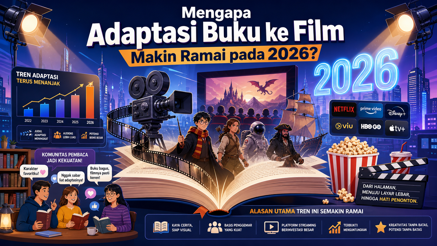 Mengapa Adaptasi Buku ke Film Makin Ramai pada 2026? - books