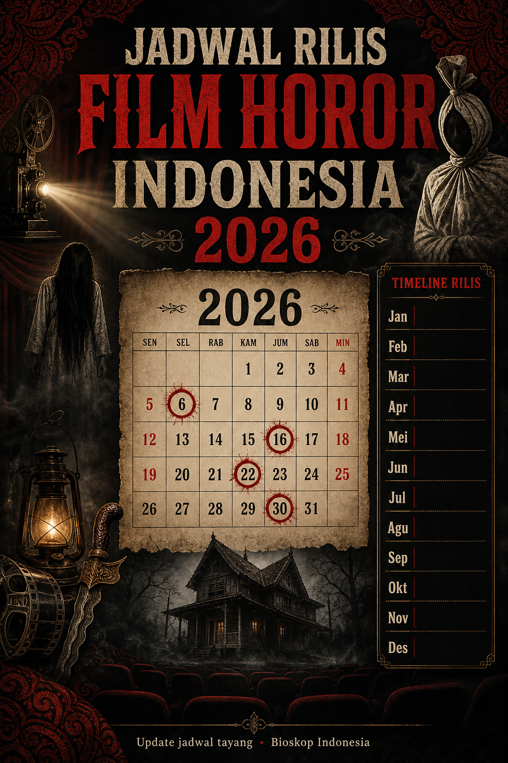 Jadwal Rilis Film Horor Indonesia 2026 - horor