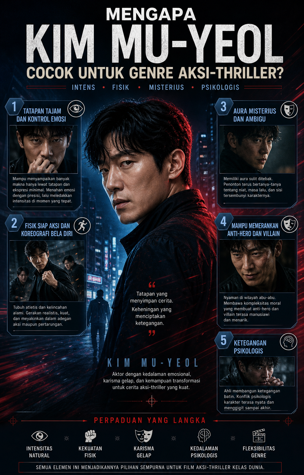 Mengapa Kim Mu-yeol Cocok untuk Genre Aksi-Thriller? - muyeol