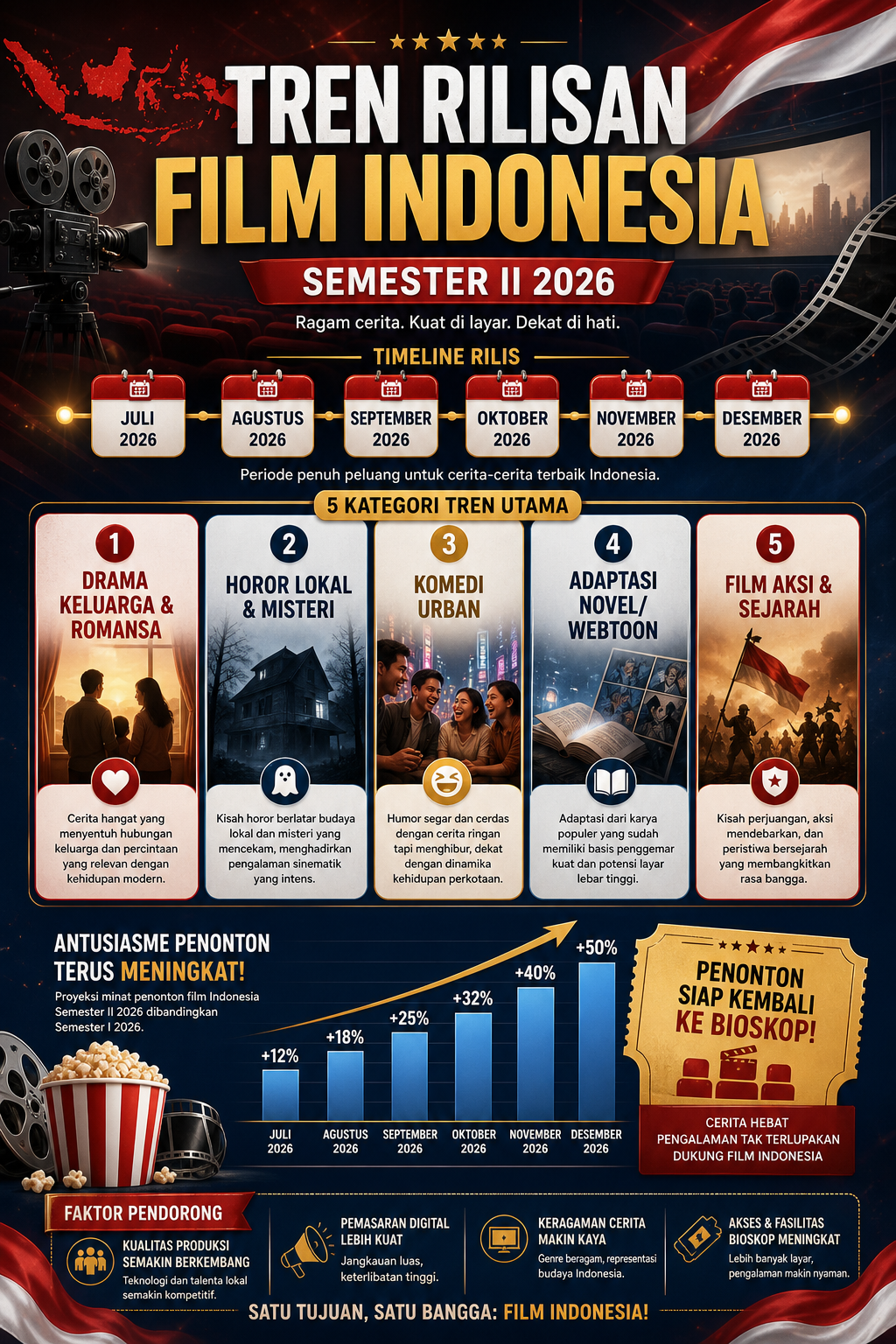 Tren Rilisan Film Indonesia Semester II 2026 - film