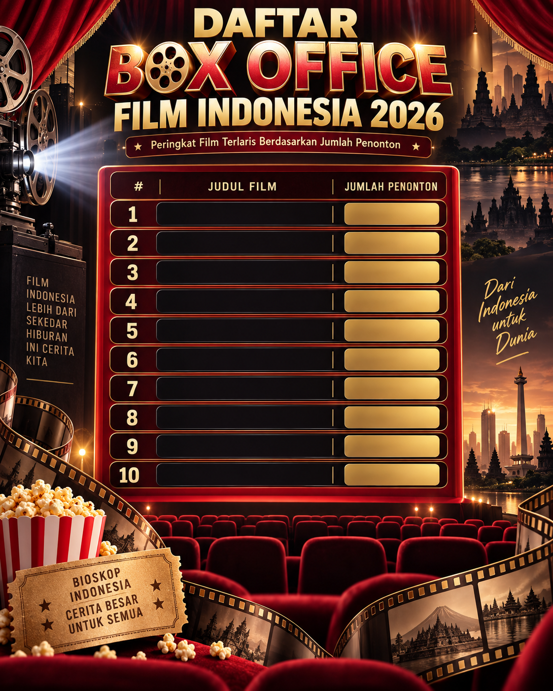 Daftar Box Office Film Indonesia 2026 - film