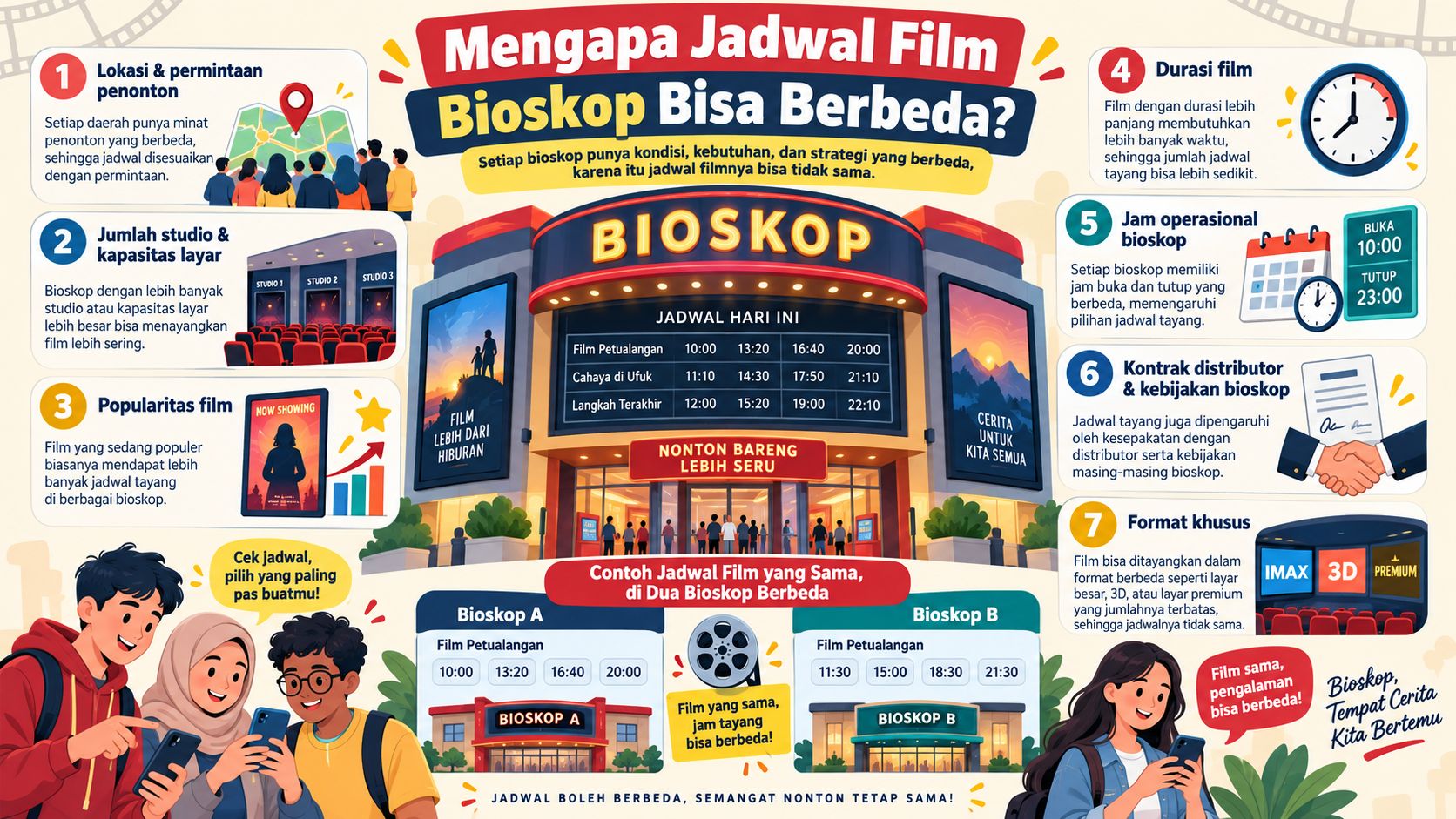 Mengapa Jadwal Film Bioskop Bisa Berbeda? - bioskop