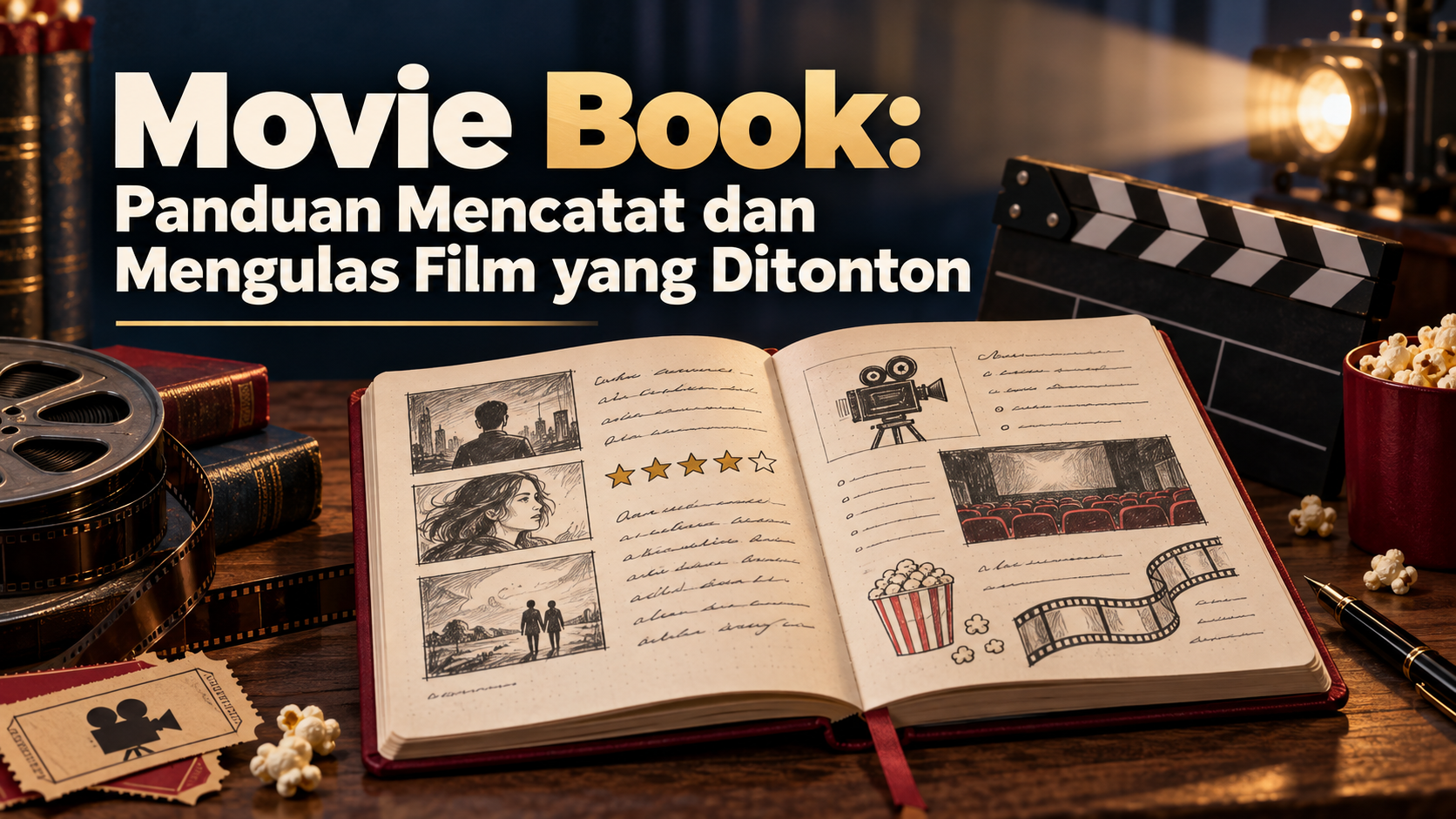 moviebook - Movie Book: Panduan Mencatat dan Mengulas Film yang Ditonton