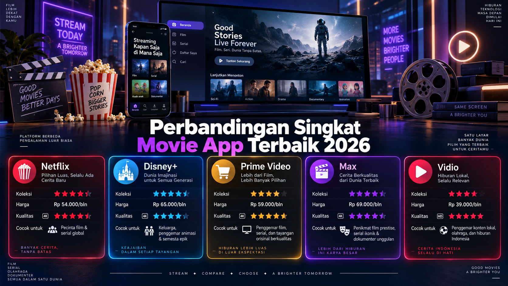 Perbandingan Singkat Movie App Terbaik 2026 - movie