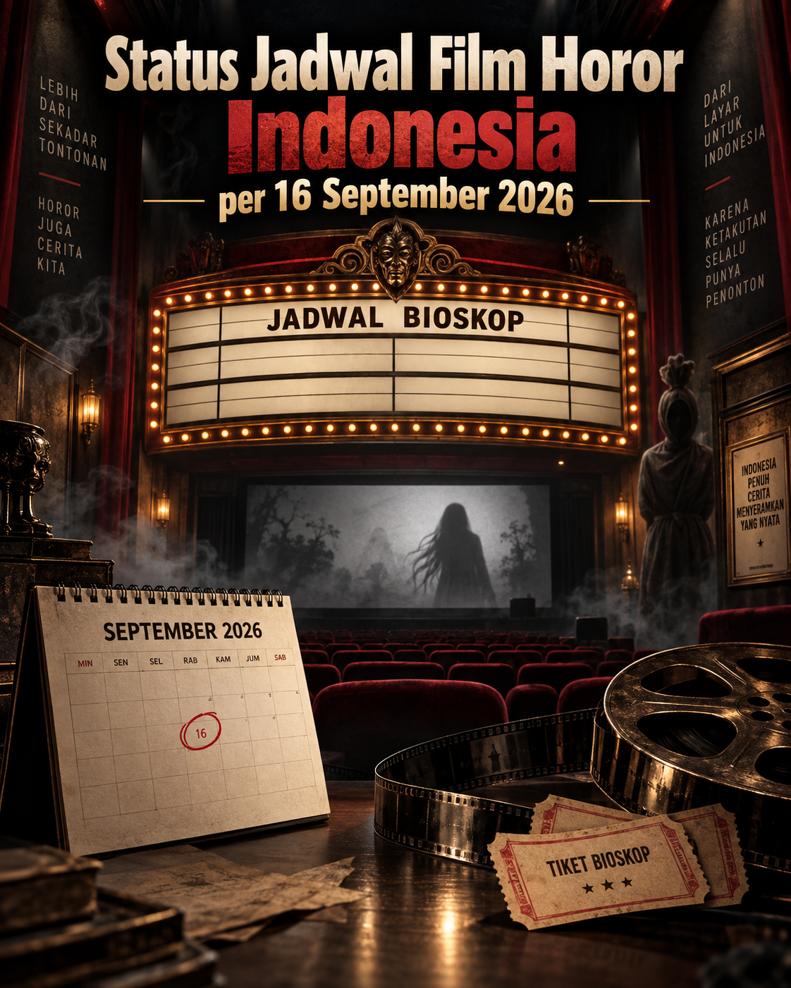Status Jadwal Film Horor Indonesia per 16 September 2026 - horor