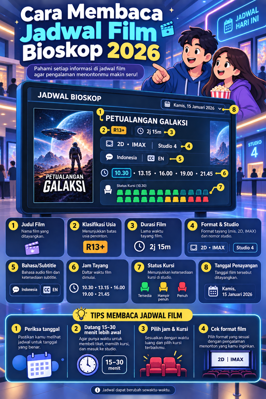 Cara Membaca Jadwal Film Bioskop 2026 - film