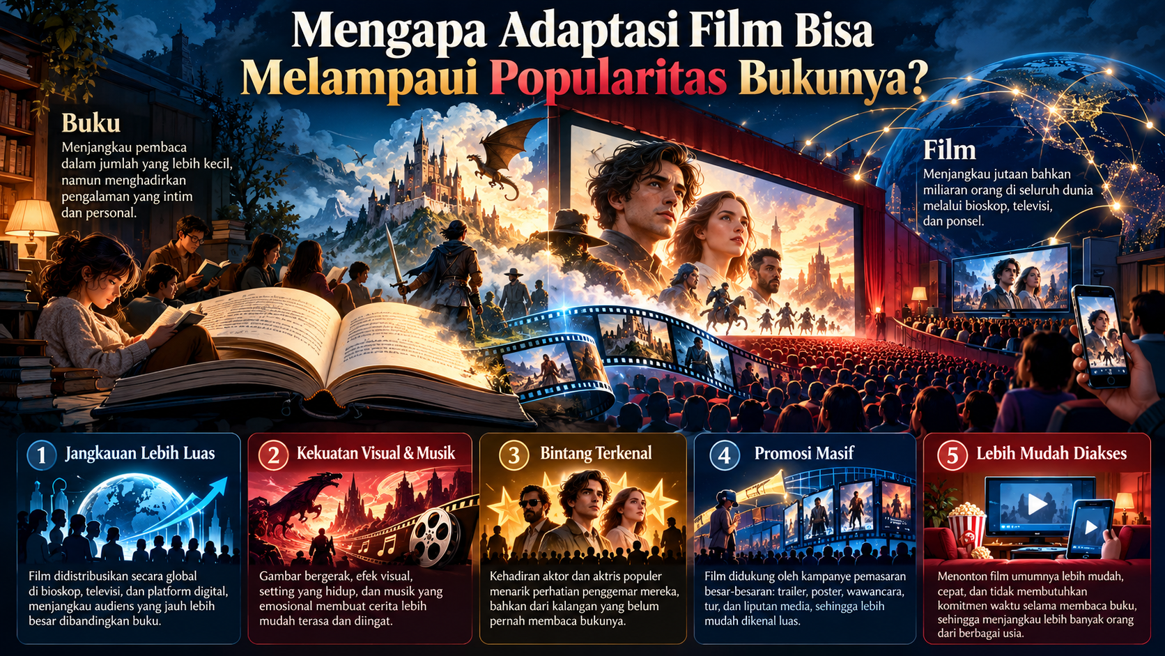 Mengapa Adaptasi Film Bisa Melampaui Popularitas Bukunya? - adaptasi